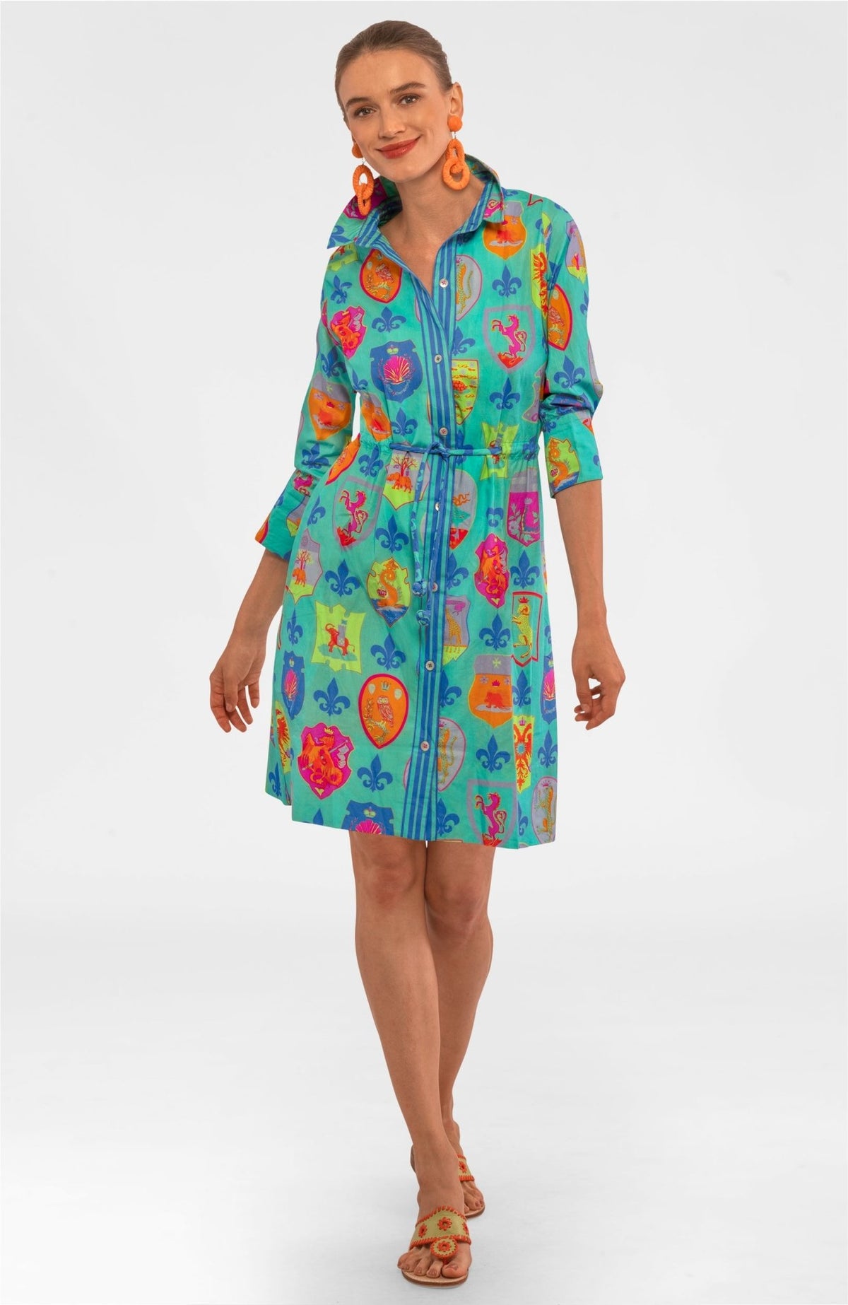Pulley Dress - Siena - Final Sale Turquoise