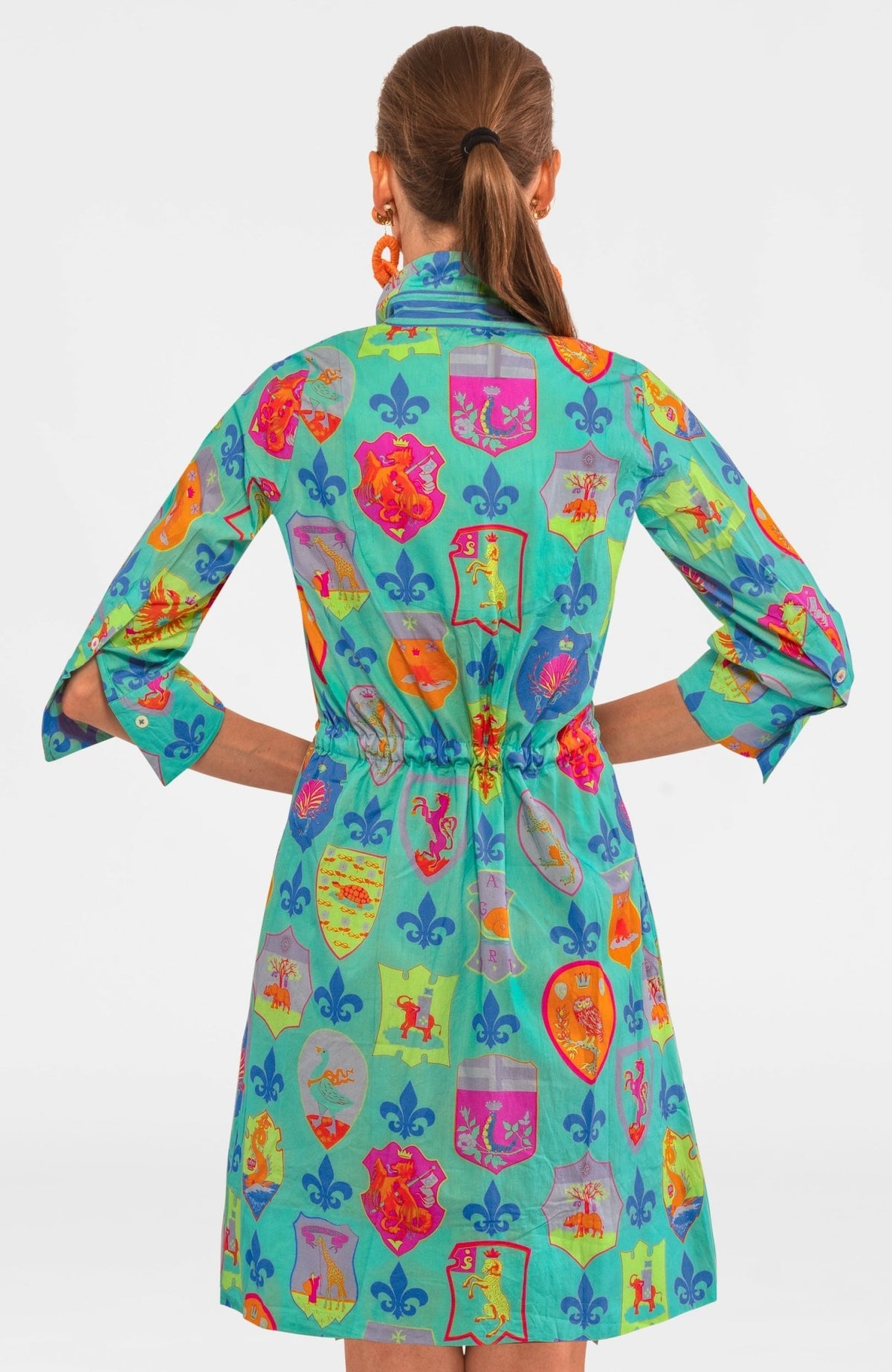 Pulley Dress - Siena - Final Sale Turquoise