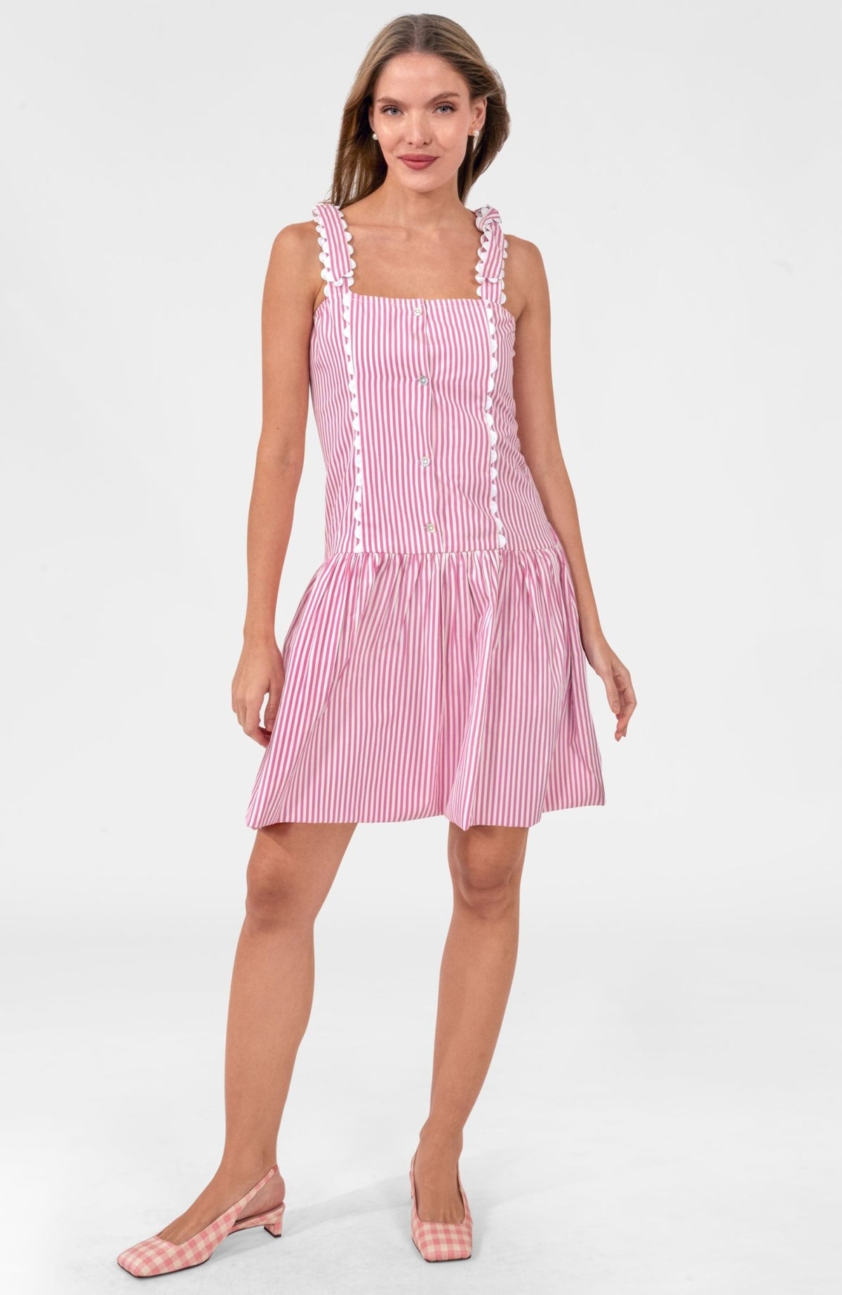 Ric Roc & Roll Dress - Stripe Pink