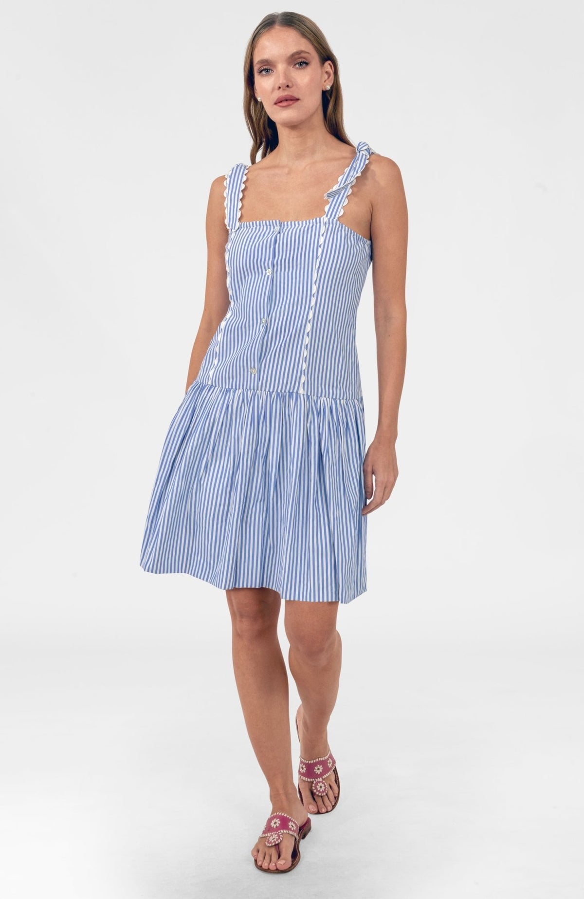 Ric Roc & Roll Dress - Stripe Periwinkle