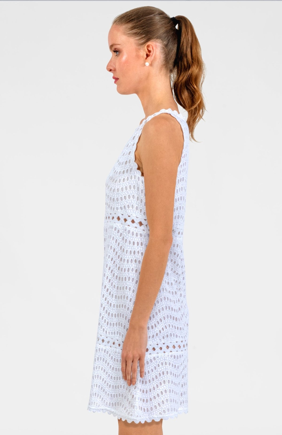 Rikki Dress - Eyelet White