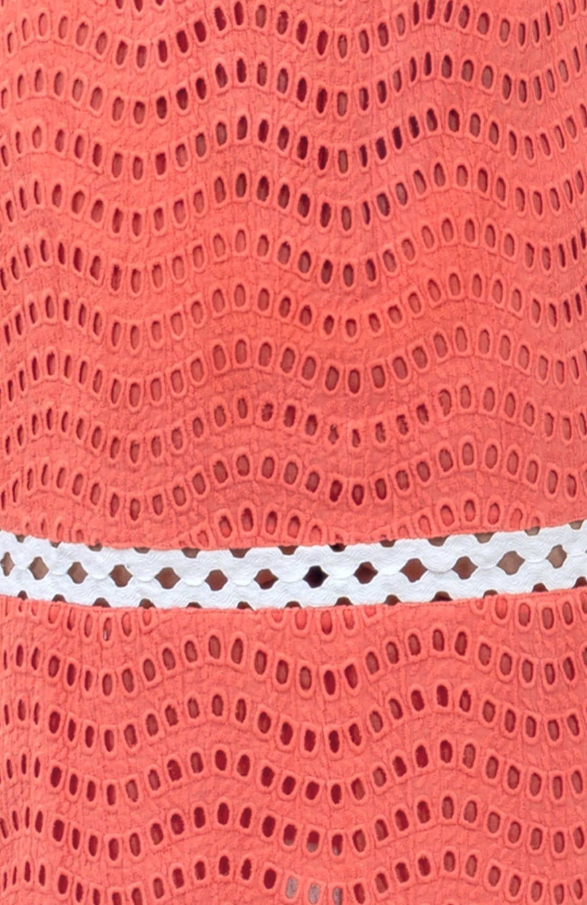 Rikki Dress - Eyelet Coral