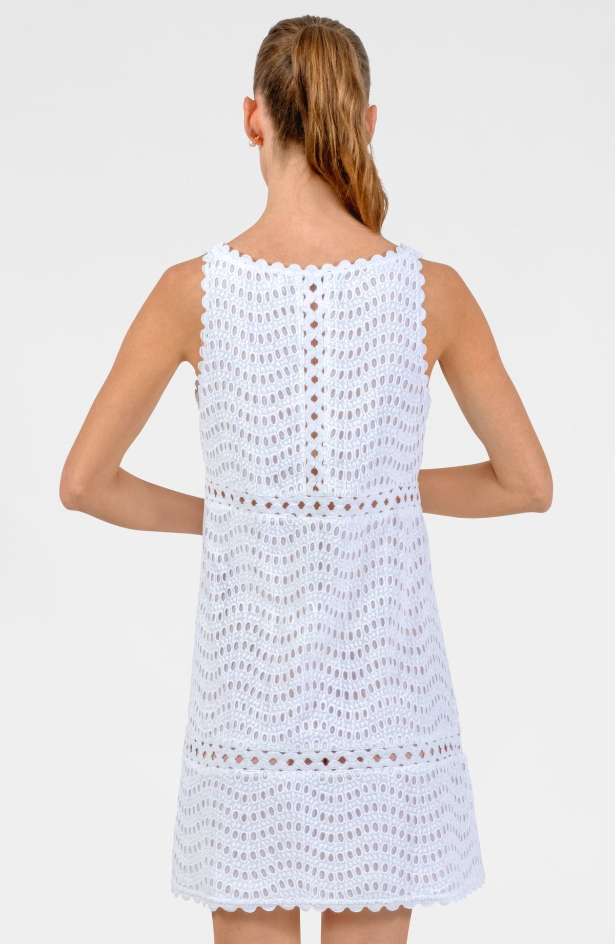Rikki Dress - Eyelet White