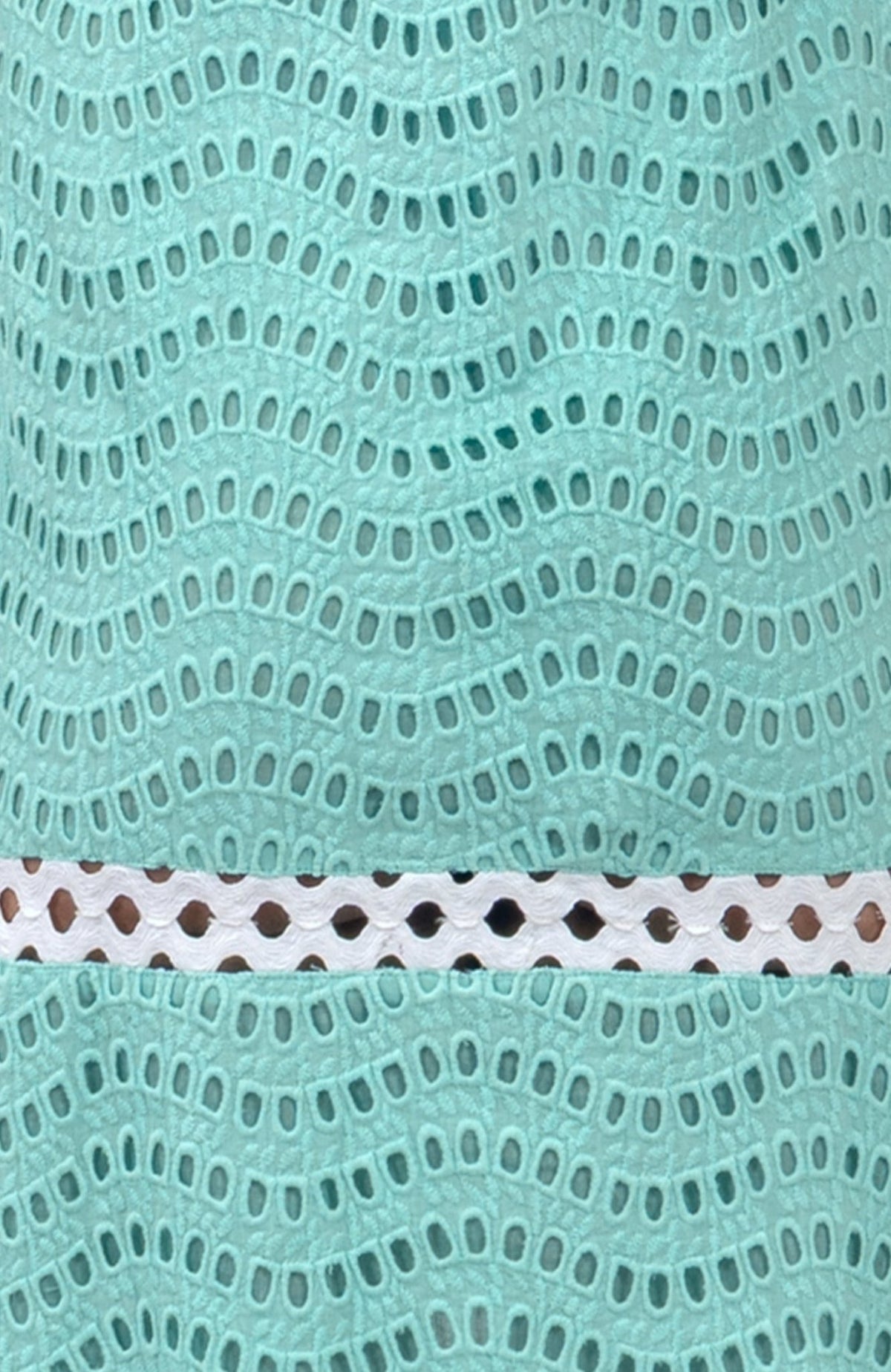 Rikki Dress - Eyelet Turquoise