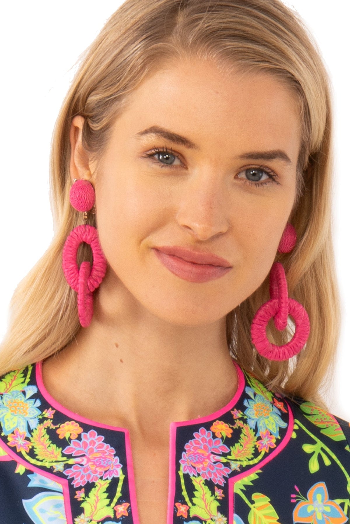Ring Toss Earrings Pink