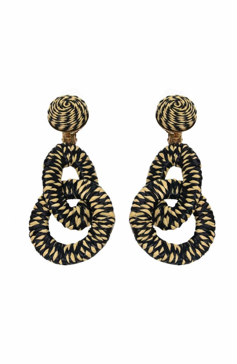 Ring Toss Earrings Black Natural