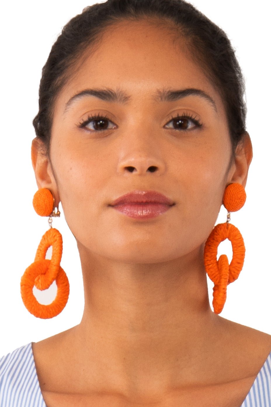 Ring Toss Earrings Orange