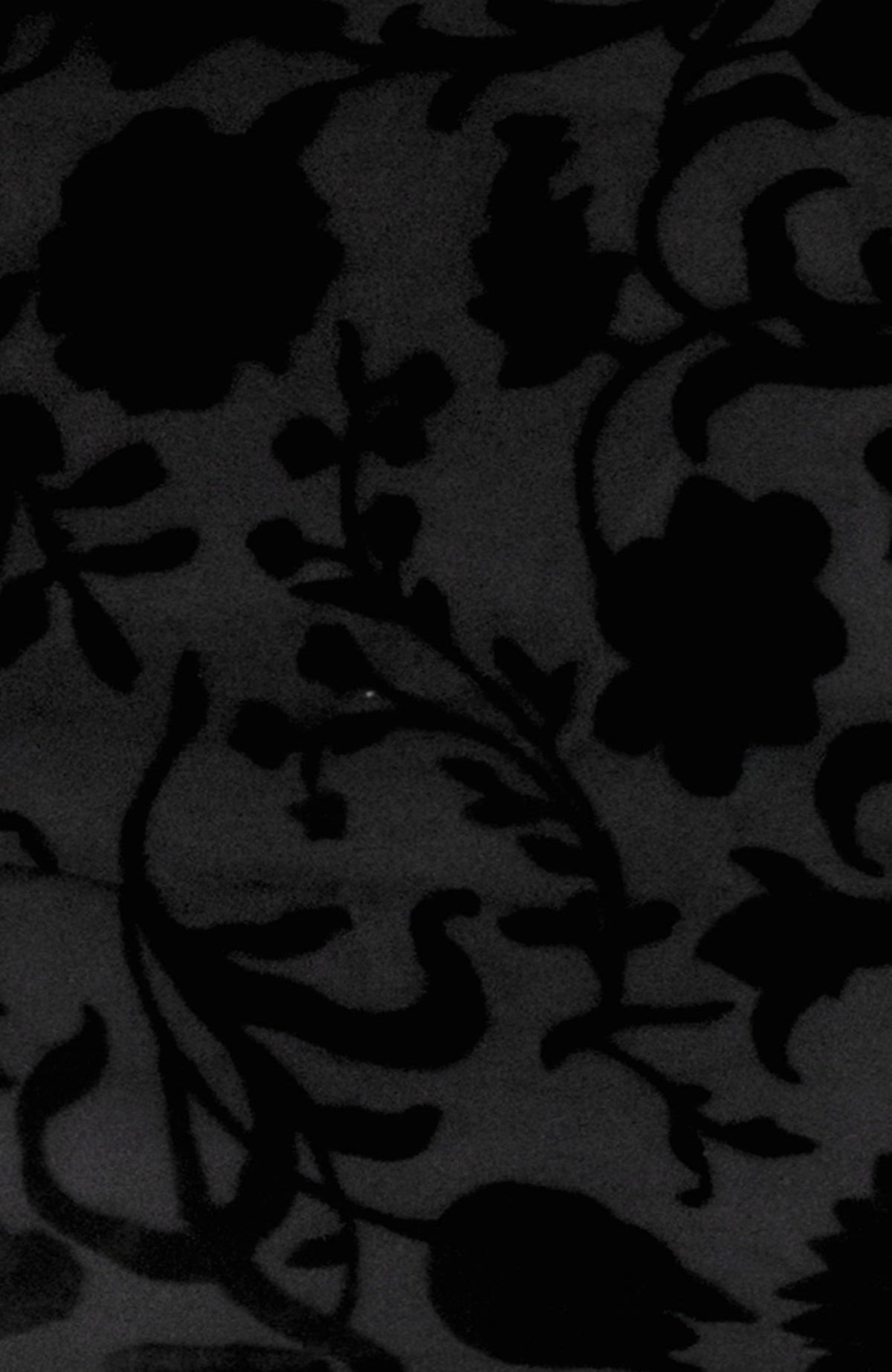 Ruffle Rumble Blouse - Floral Burnout Black