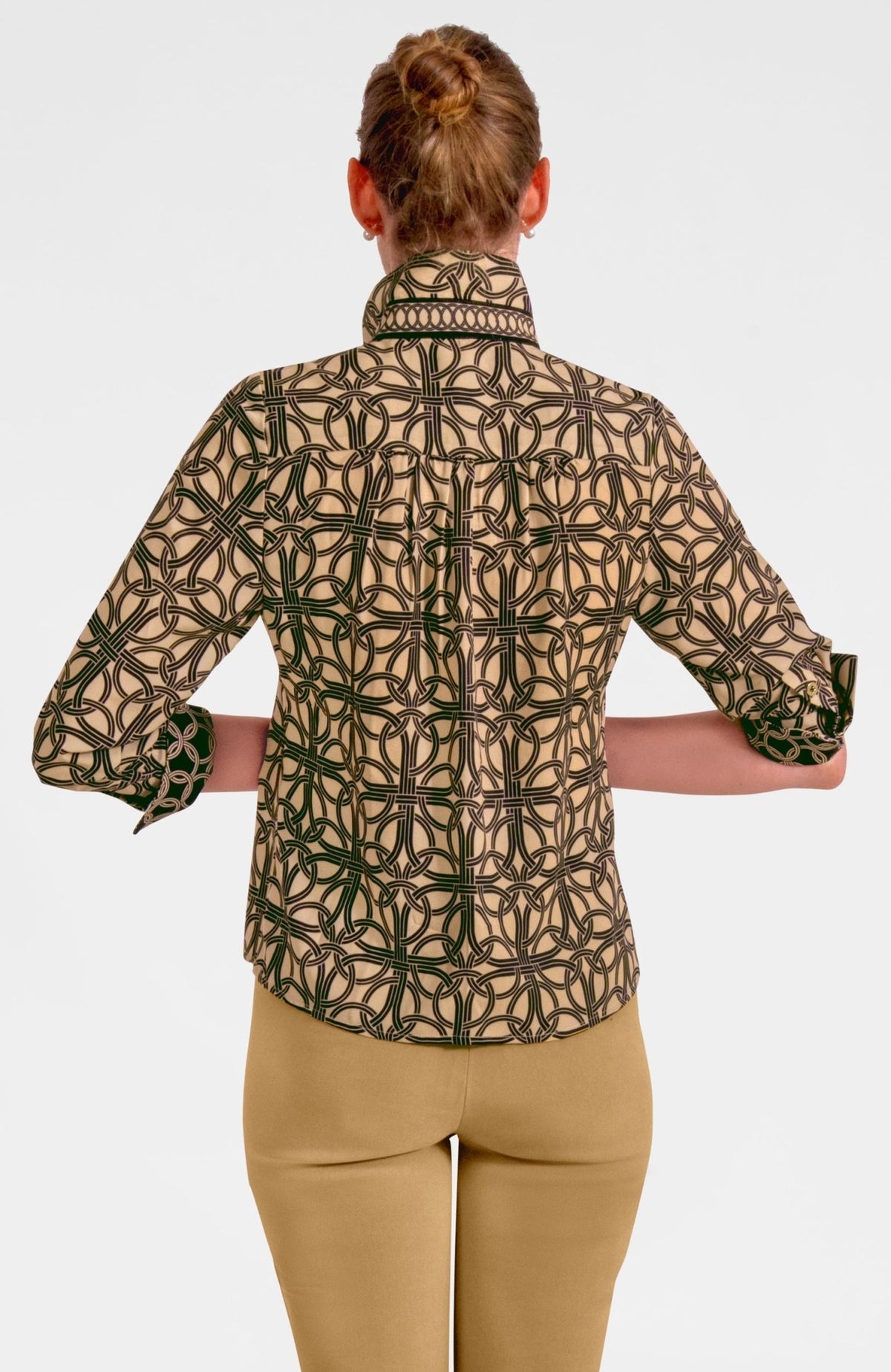 Ruffle Rumble Blouse - Ring Toss Champagne