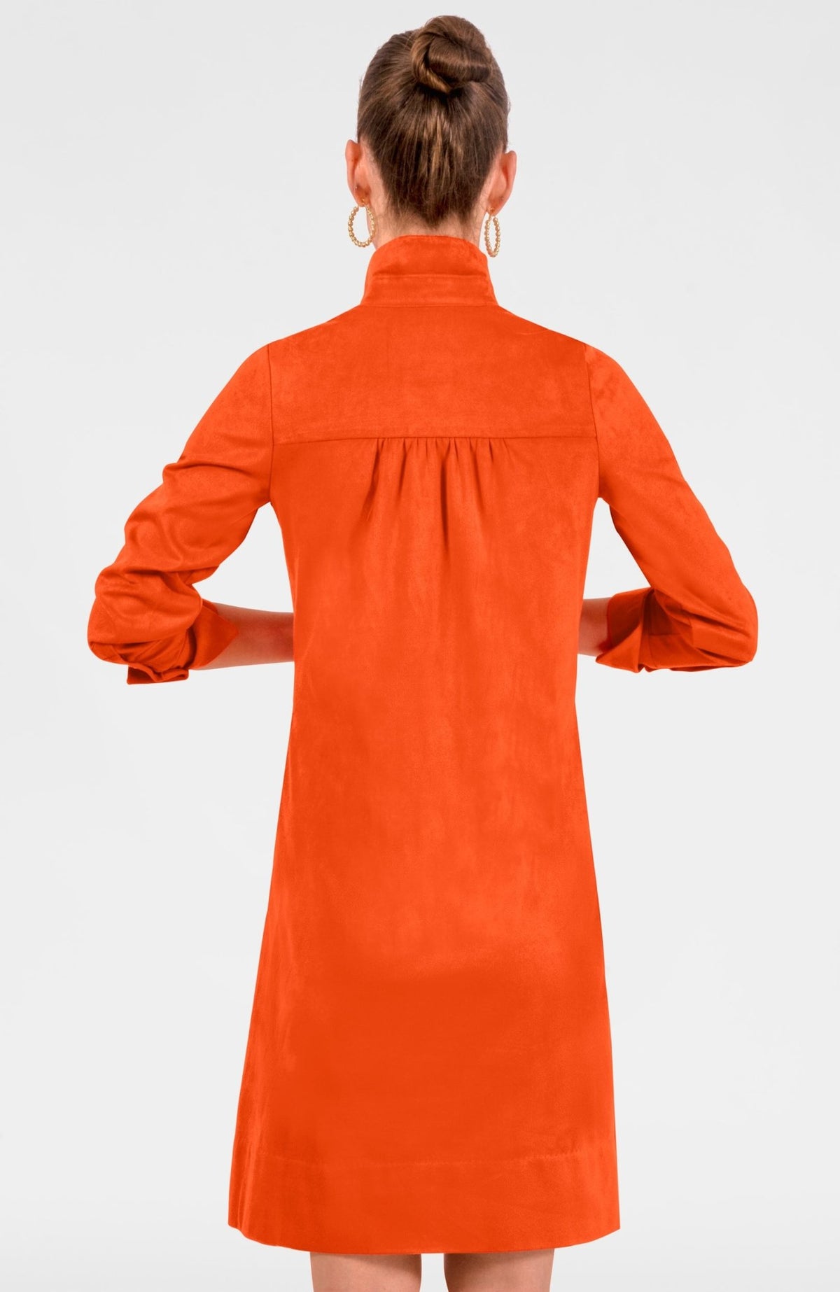 Ruffle Rumble Dress - Ultra Suede Orange