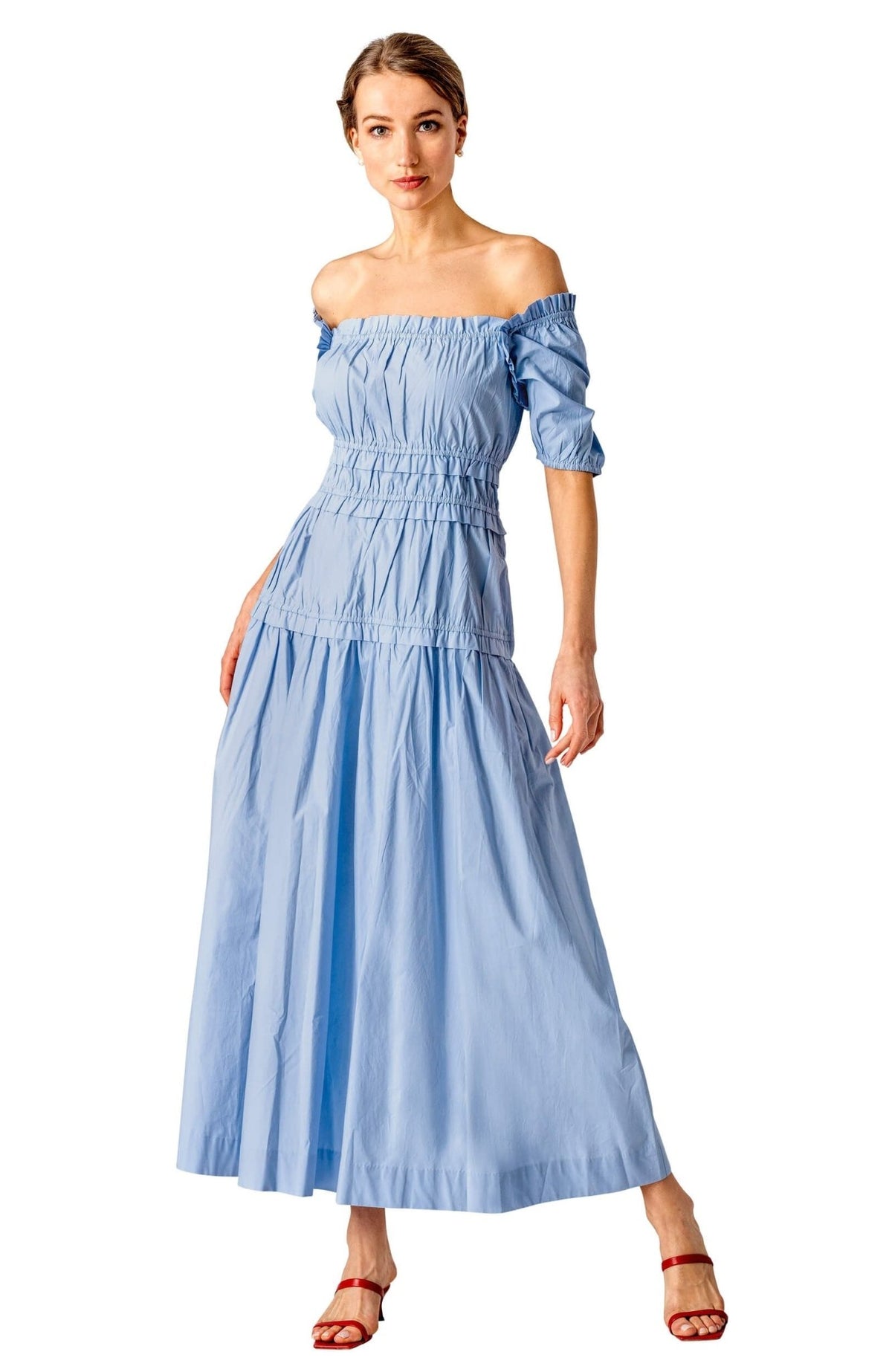 Ruffle Up Maxi Dress - Final Sale Periwinkle