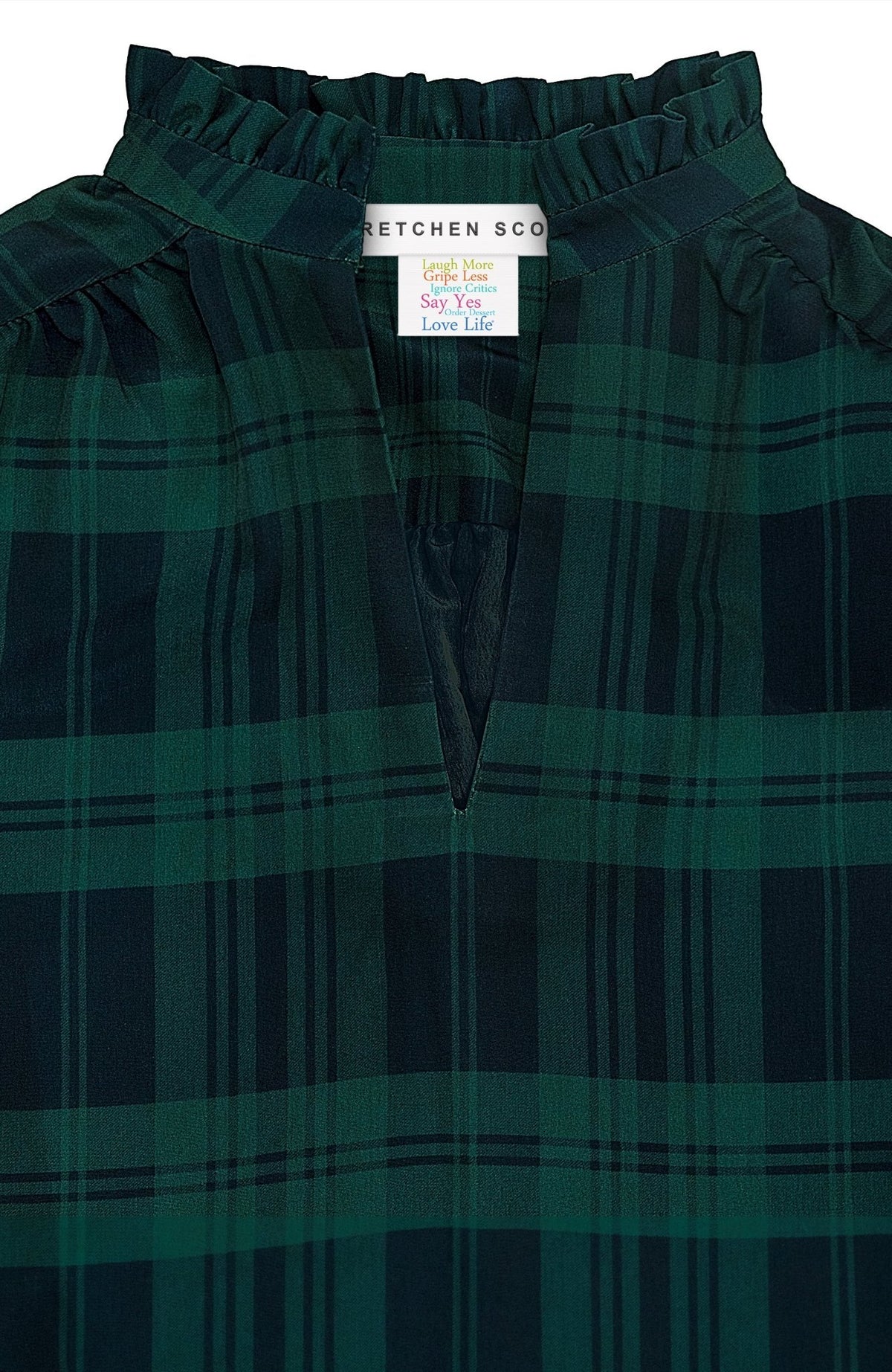 Ruffleneck Tunic - Blackwatch Plaid