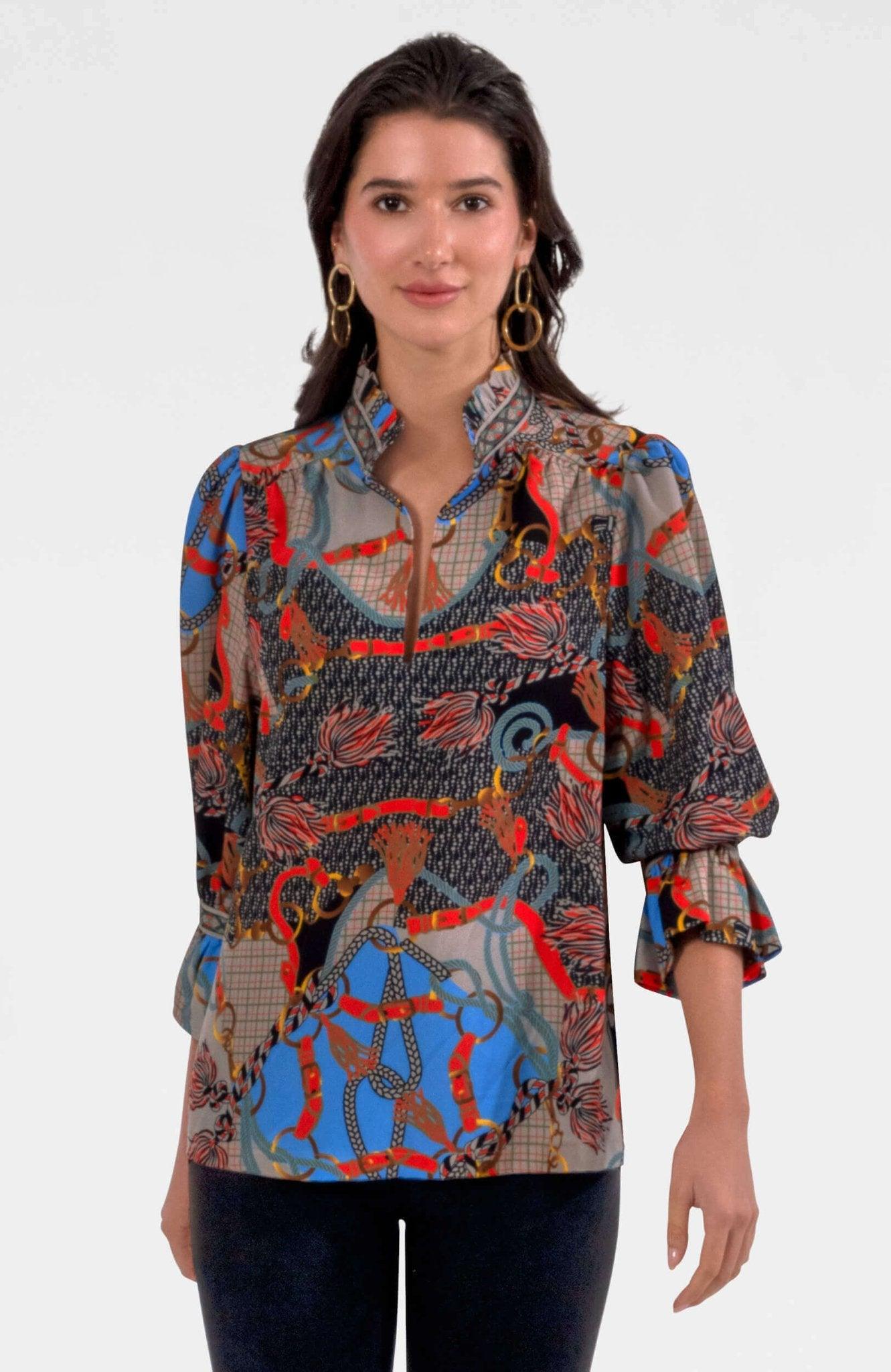 Ruffleneck Tunic - Ditto - Final Sale Black
