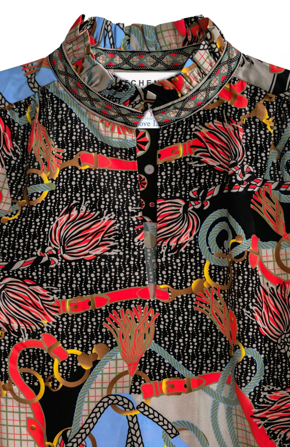 Ruffleneck Tunic - Ditto Black