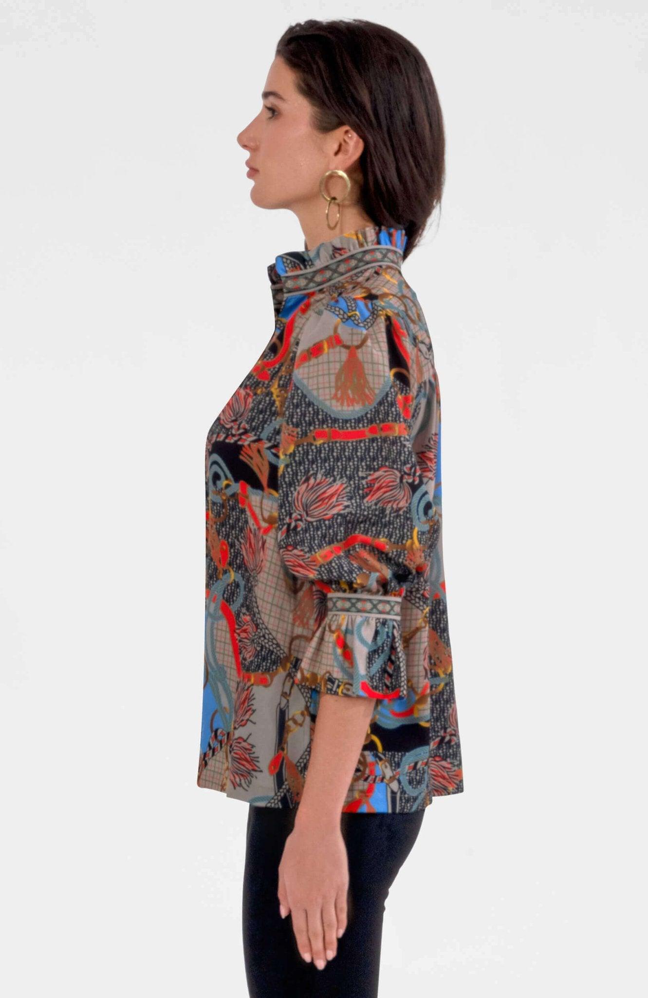Ruffleneck Tunic - Ditto - Final Sale Black