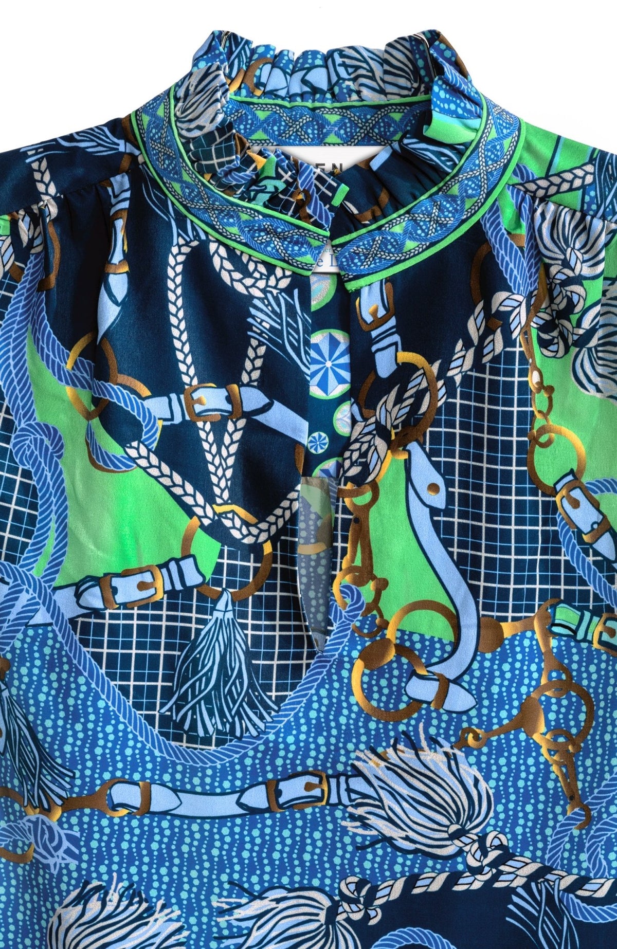 Ruffleneck Tunic - Ditto Blues