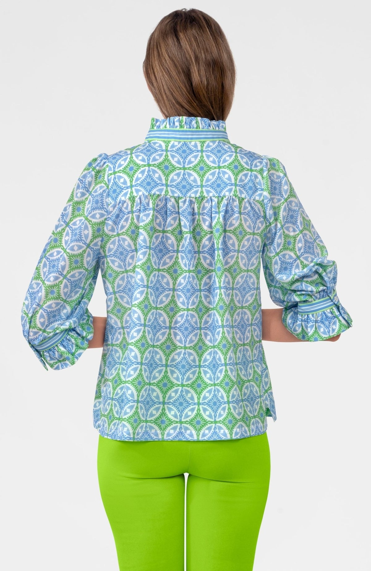 Ruffleneck Tunic - Smell The Roses Kelly Peri