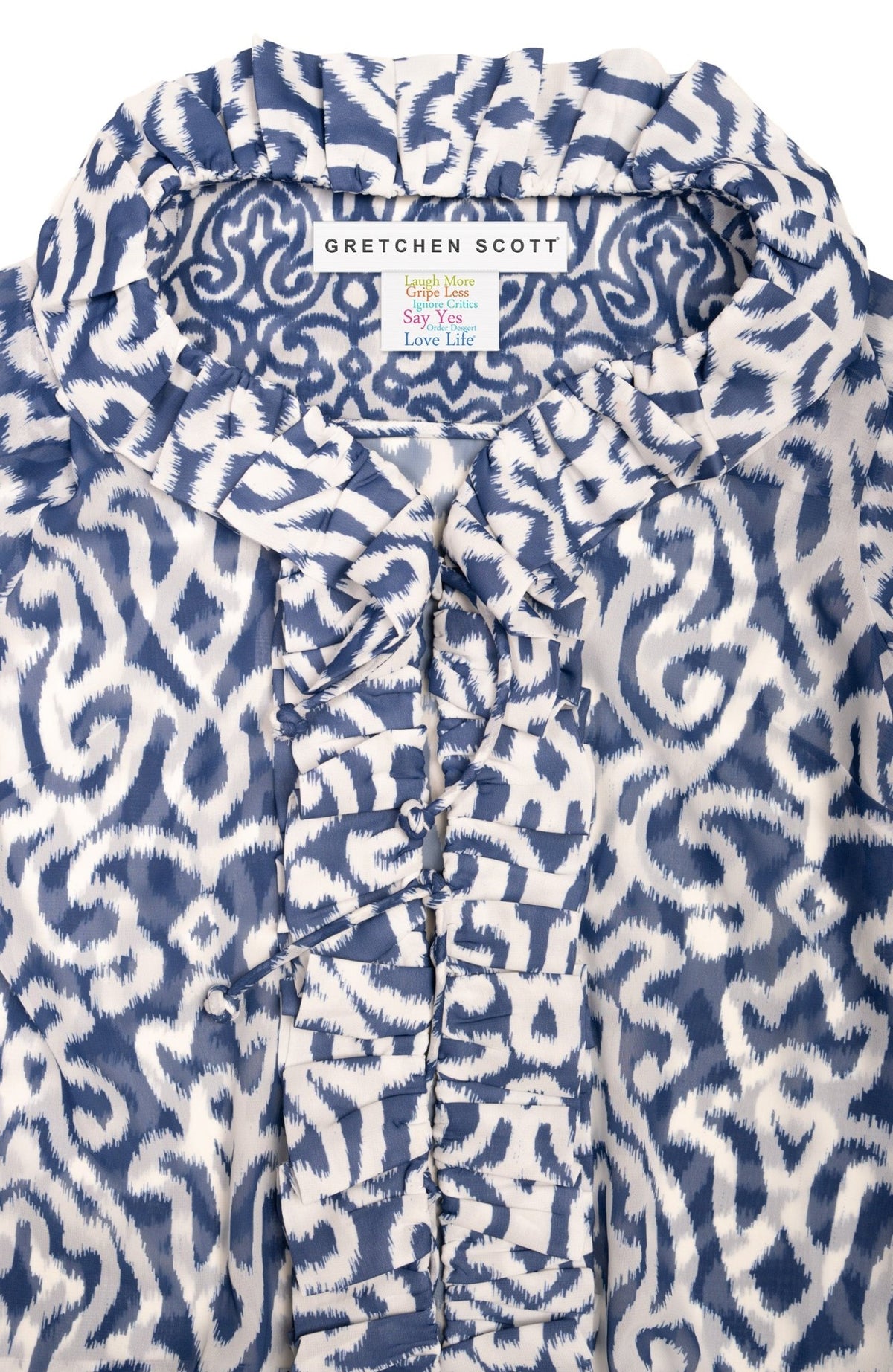 Rufflestilskin Top - Arabesque Navy