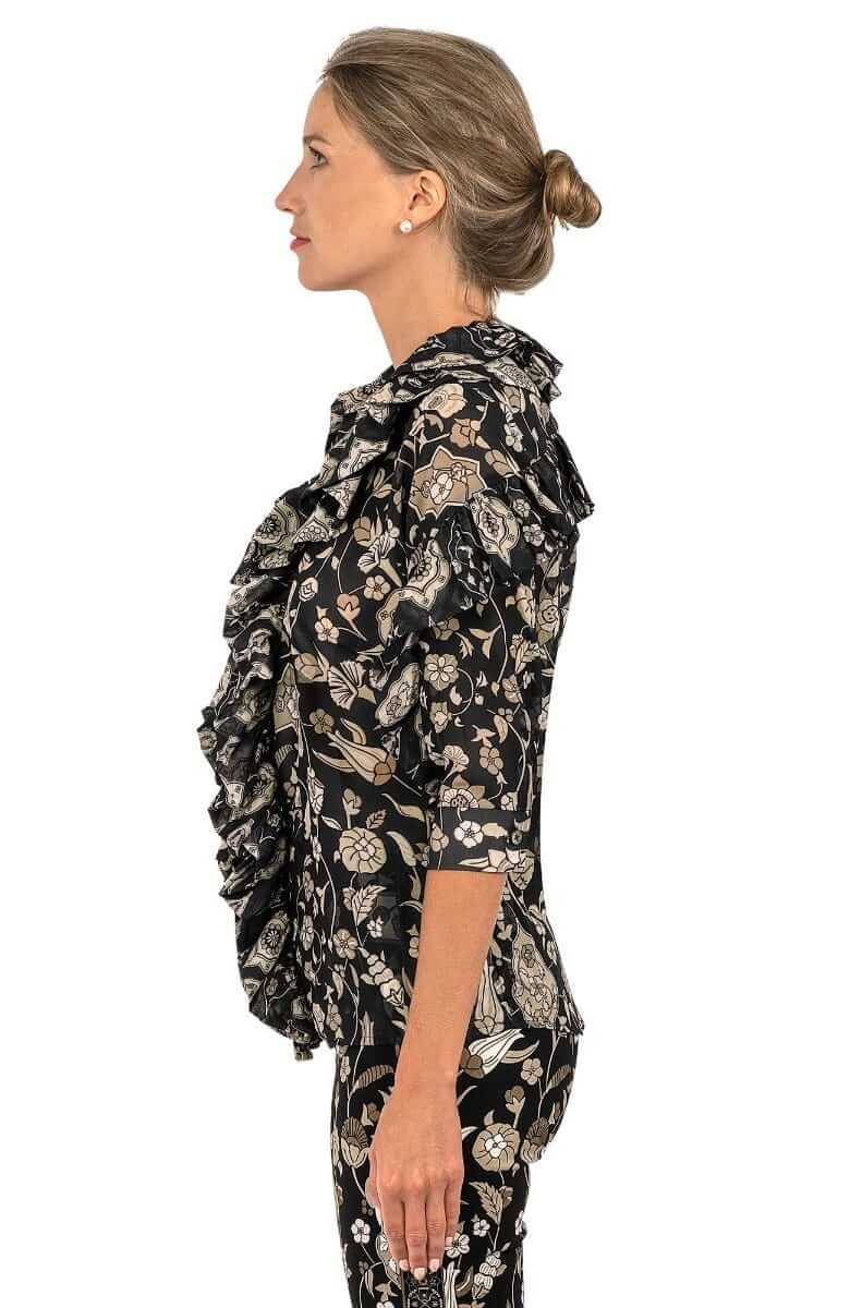 Rufflestiltskin Blouse - Topkapi - Final Sale Black