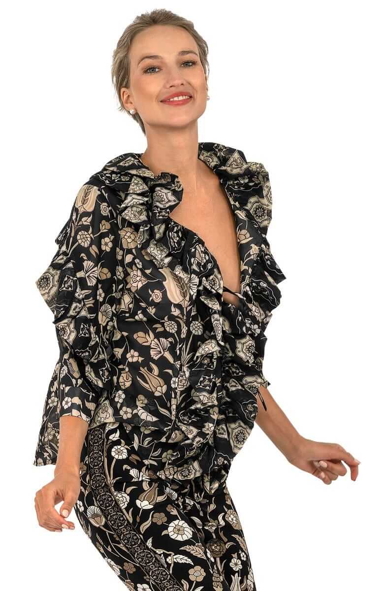 Rufflestiltskin Blouse - Topkapi - Final Sale Black