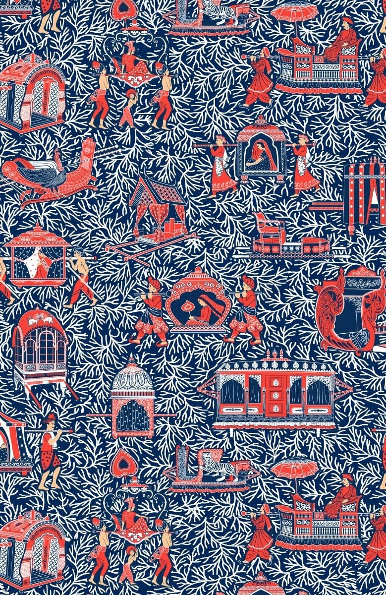 Ruffneck Dress - Palanquin Party - Final Sale Navy