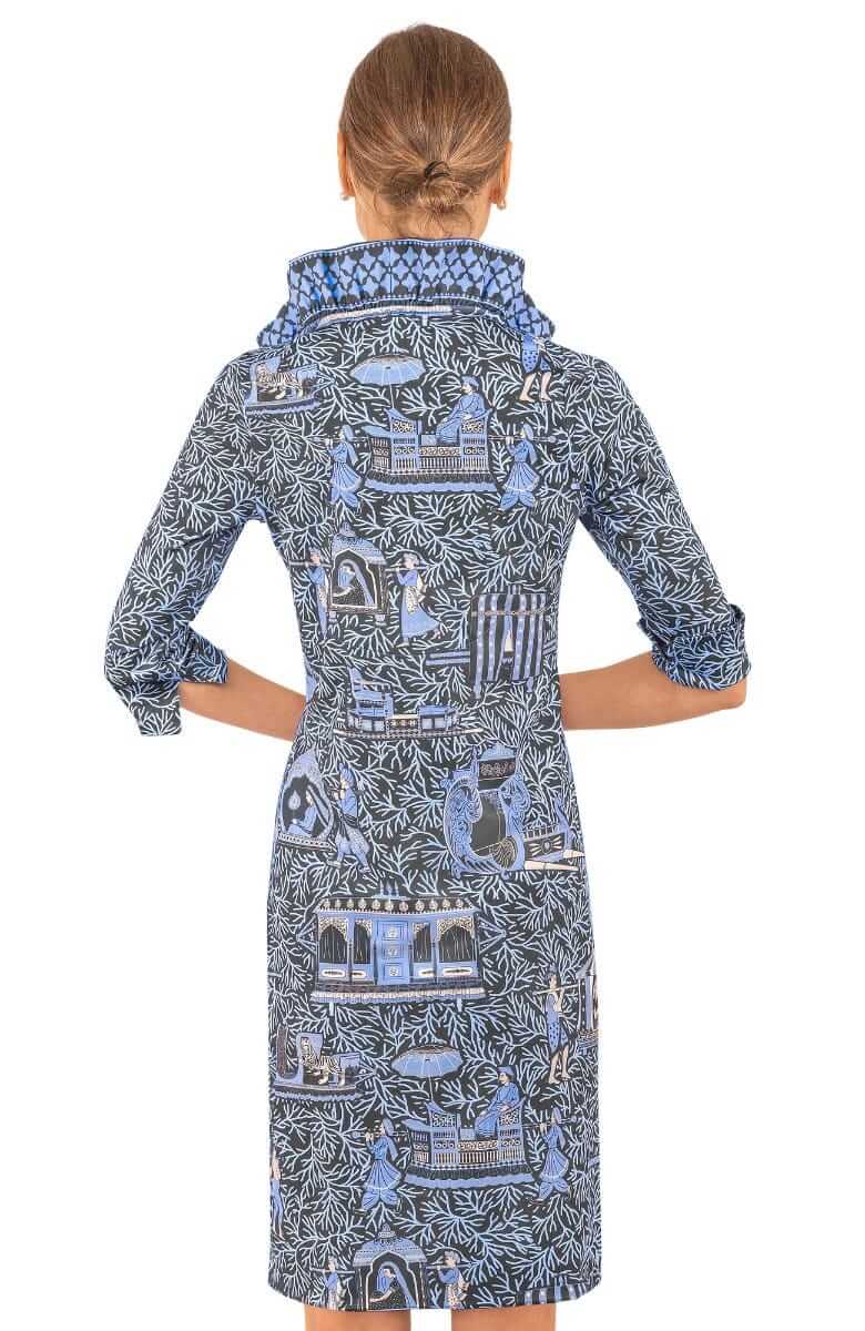 Ruffneck Dress - Palanquin Party - Final Sale Grey