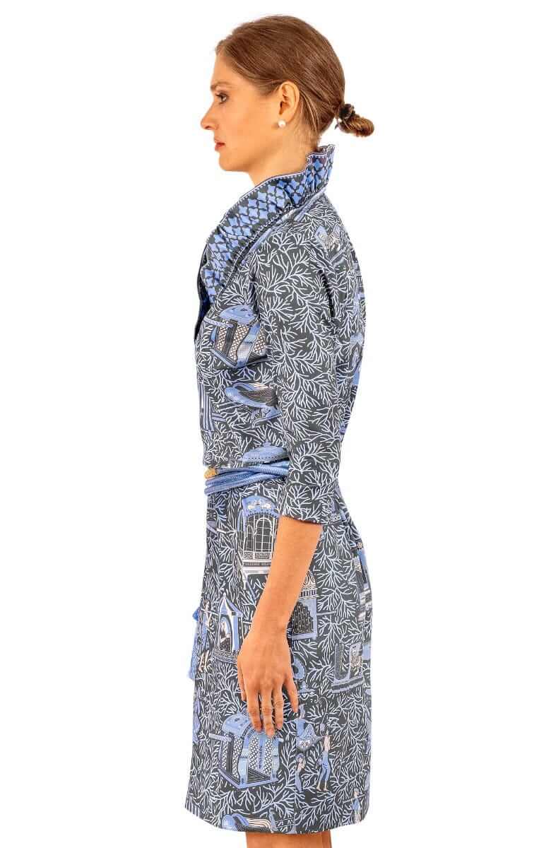 Ruffneck Dress - Palanquin Party - Final Sale Grey