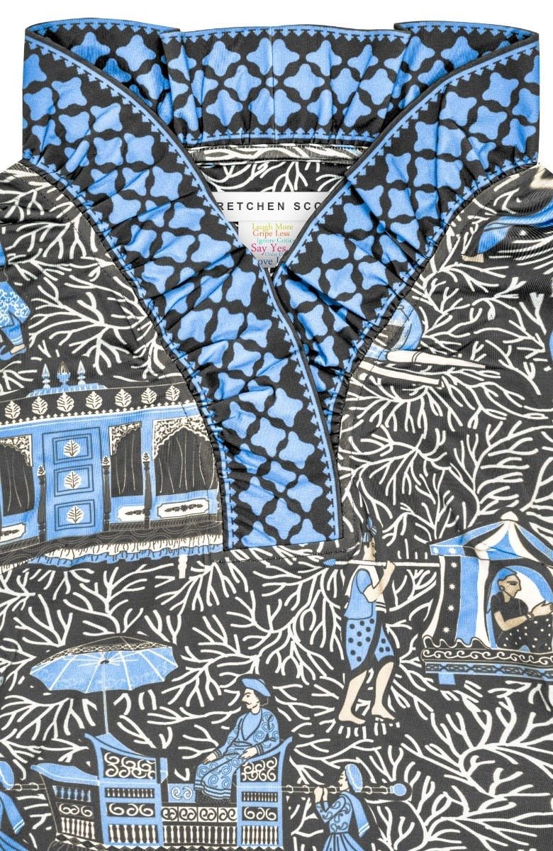 Ruffneck Dress - Palanquin Party - Final Sale Grey