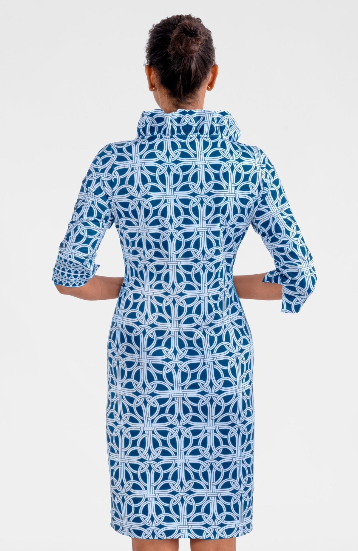 Ruffneck Dress - Ring Toss Navy