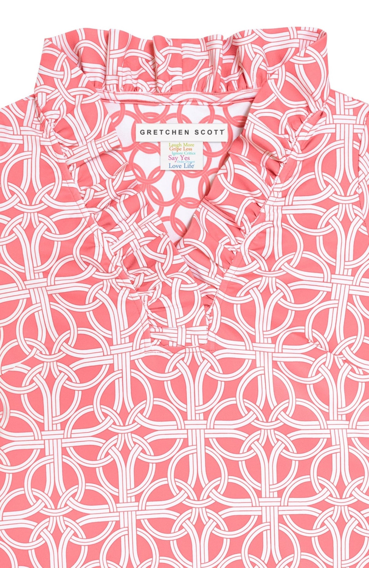 Ruffneck Dress - Ring Toss Melon