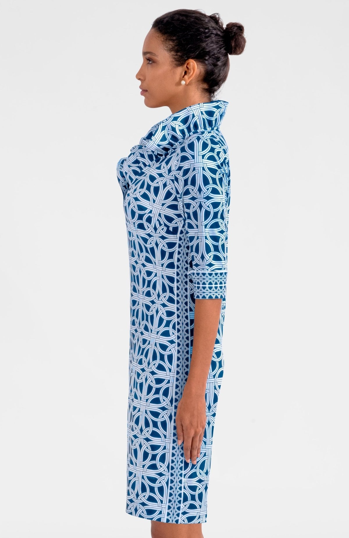 Ruffneck Dress - Ring Toss Navy