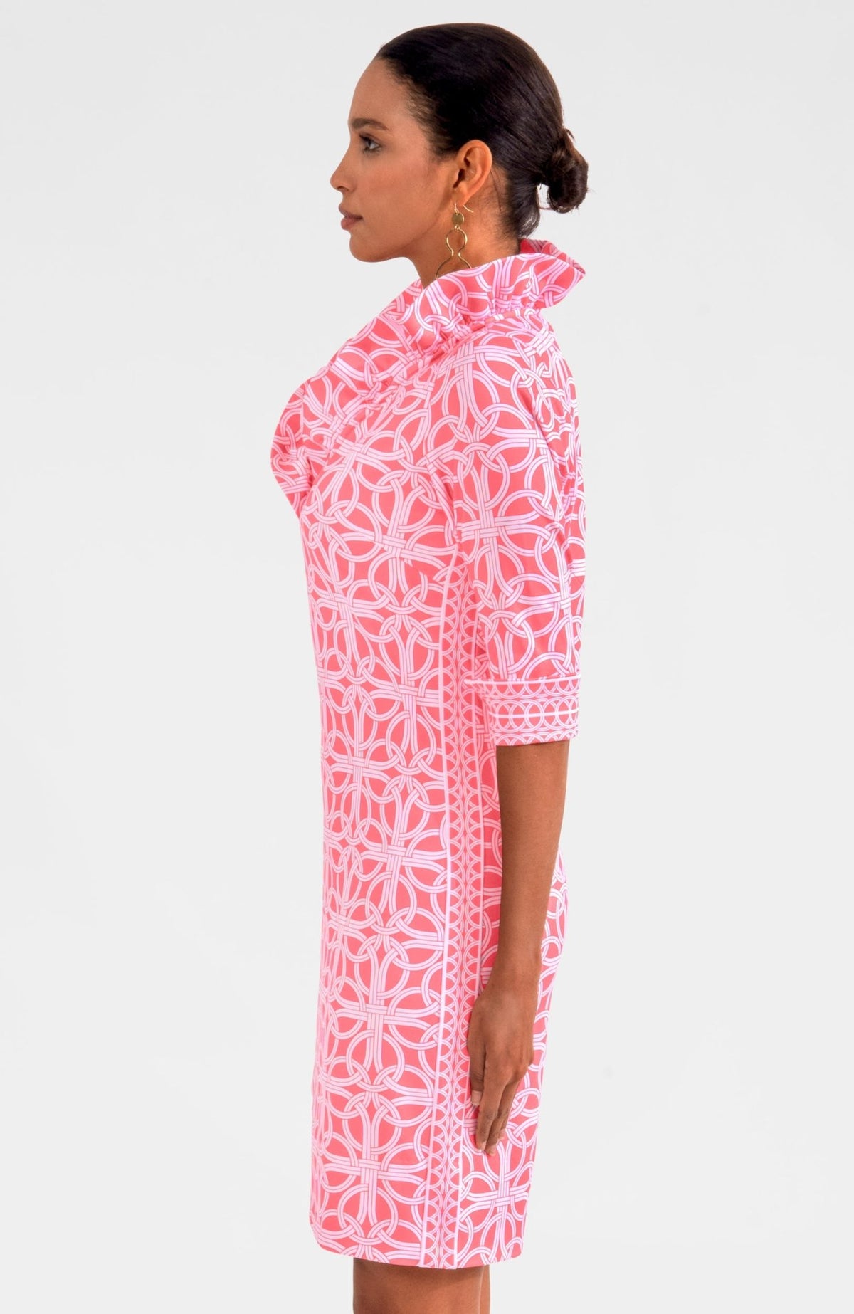 Ruffneck Dress - Ring Toss Melon