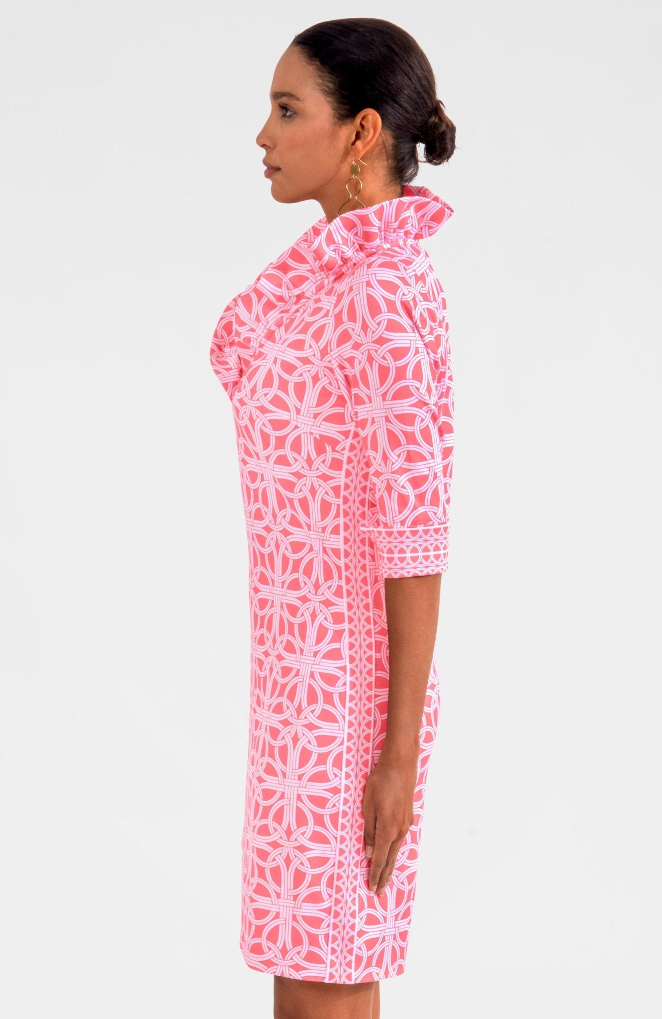 Ruffneck Dress - Ring Toss Melon