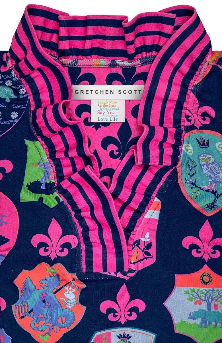 Ruffneck Dress - Siena - Final Sale Navy