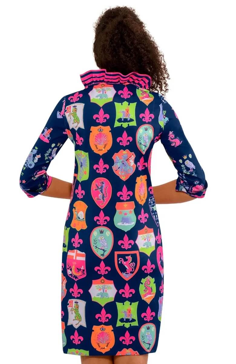 Ruffneck Dress - Siena - Final Sale Navy