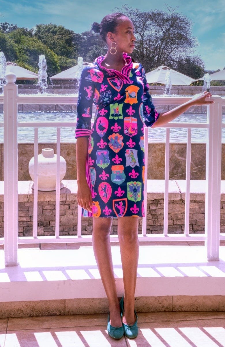 Ruffneck Dress - Siena - Final Sale Navy