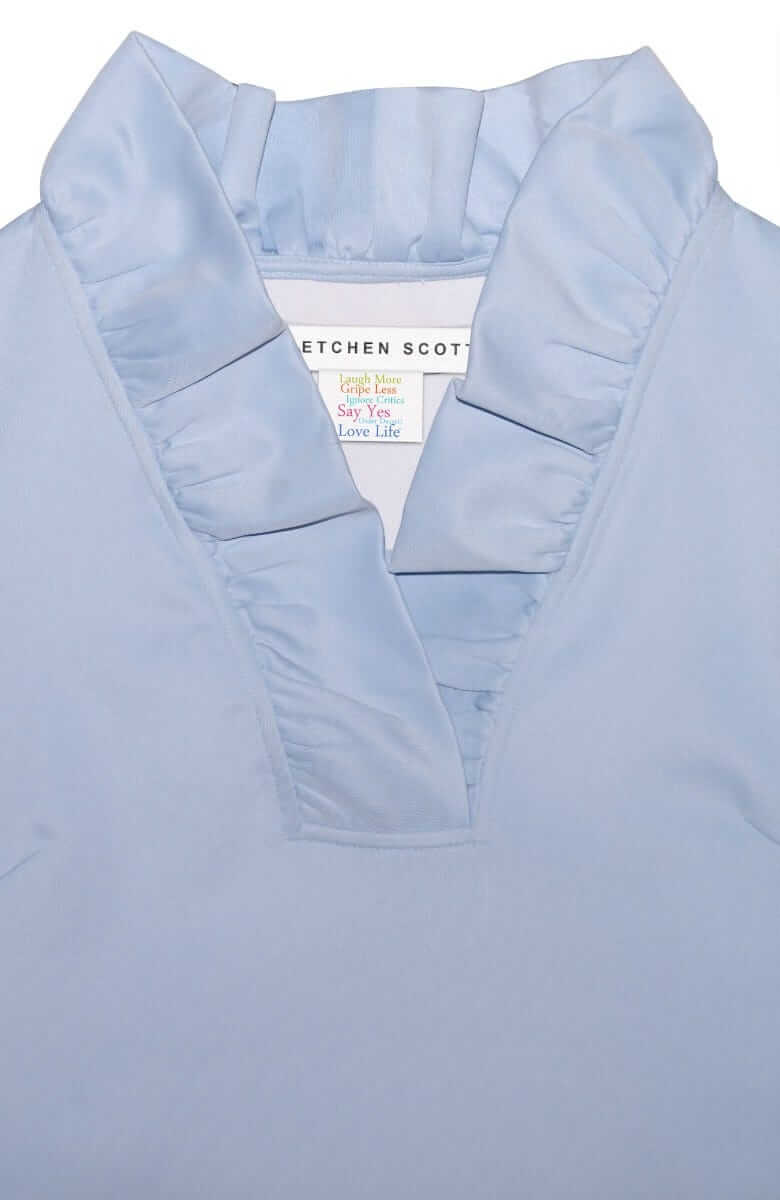 Ruffneck Dress - Solid Periwinkle