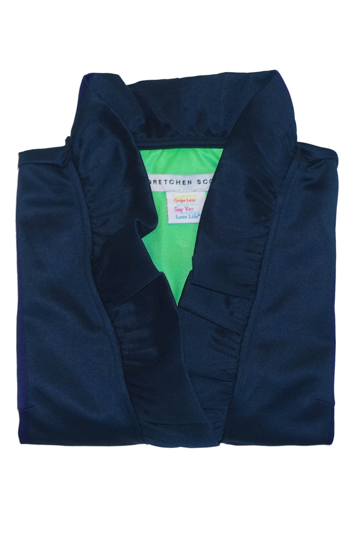 Ruffneck Dress - Solid Navy Kelly