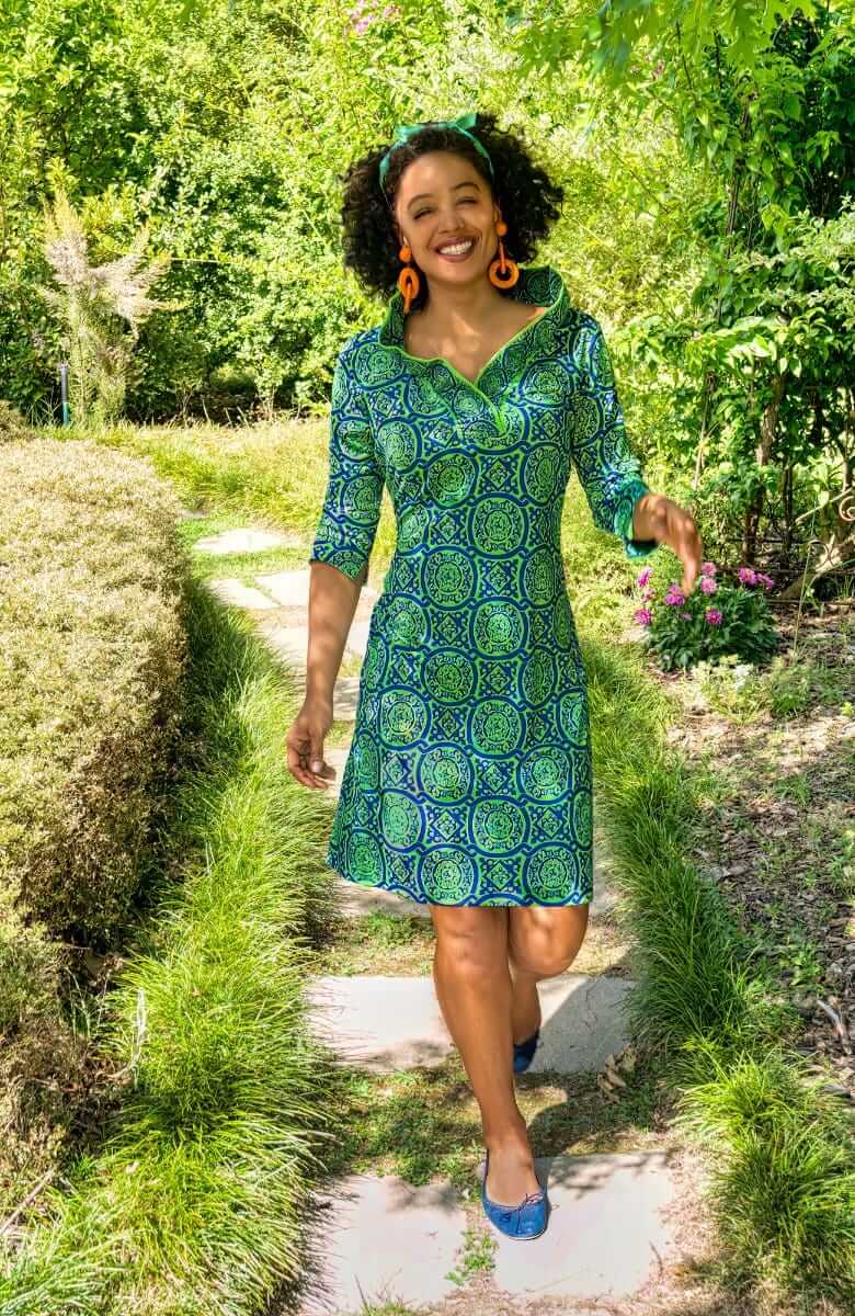 Ruffneck Dress - Sultan's Dining Room - Final Sale Royal Kelly