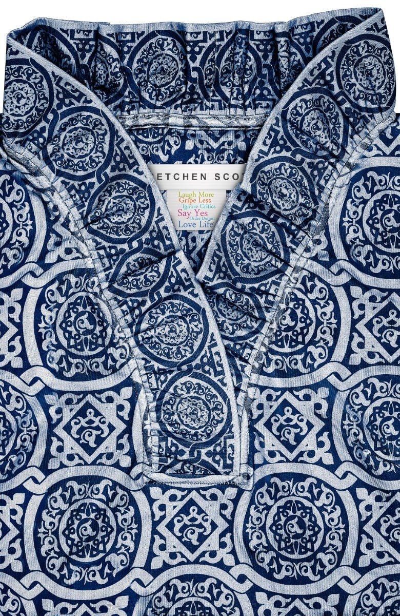 Ruffneck Dress - Sultan's Dining Room - Final Sale Navy White