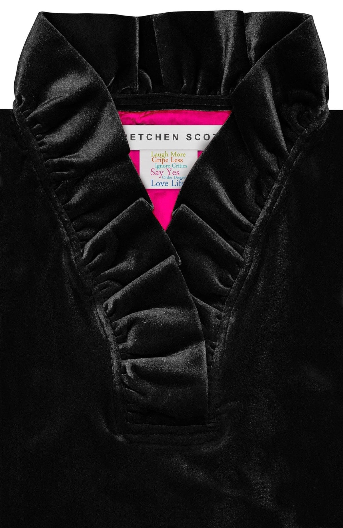 Ruffneck Midi Maxi Dress - Silky Velvet Black