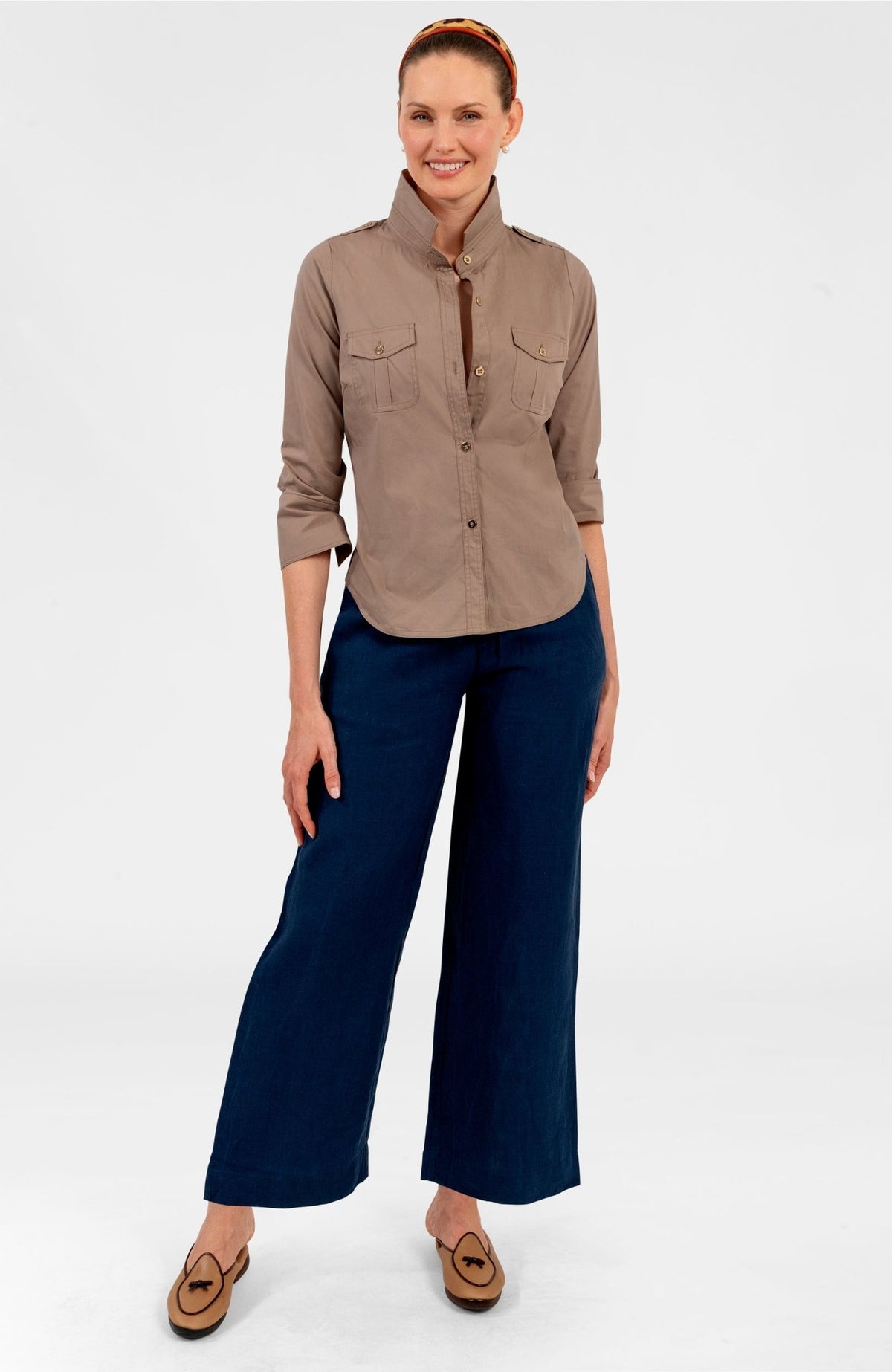 Safari Boyfriend Shirt Khaki