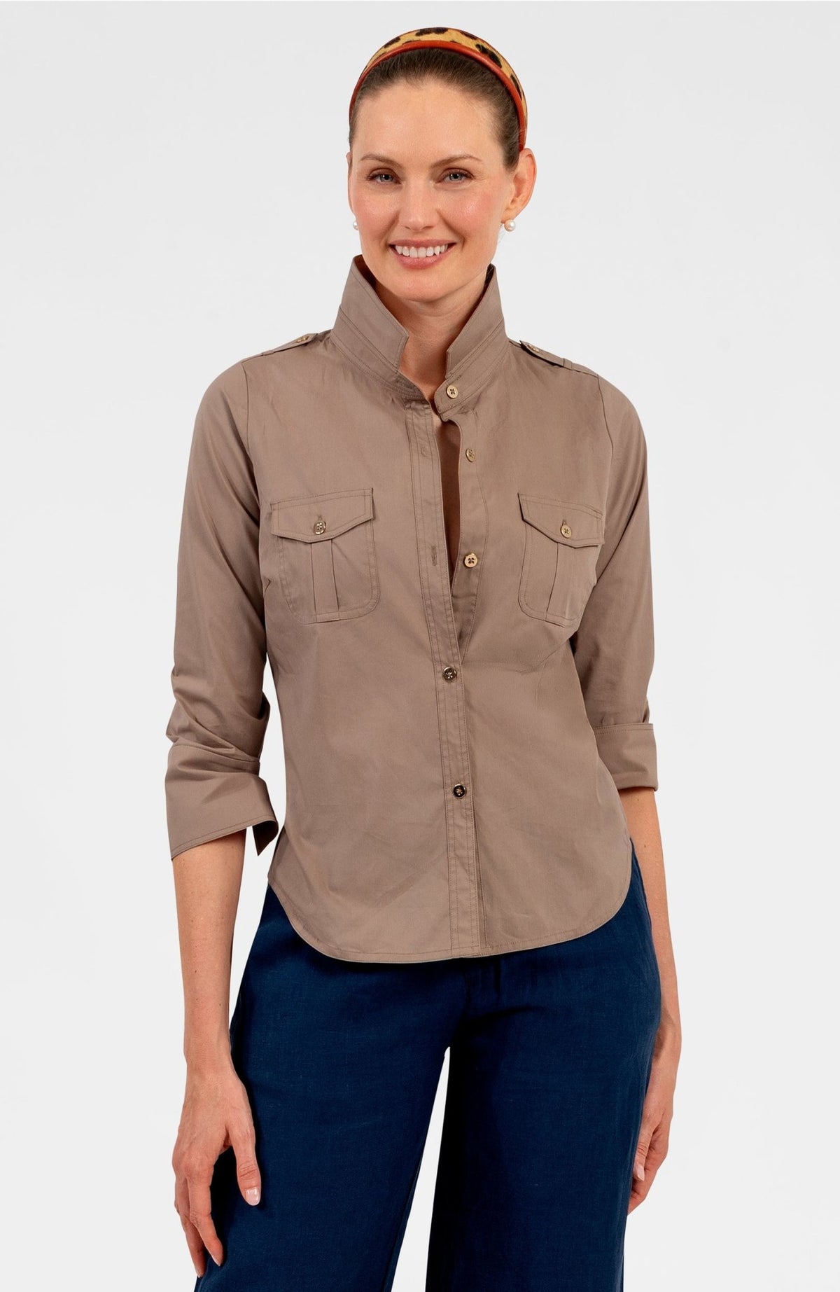 Safari Boyfriend Shirt Khaki