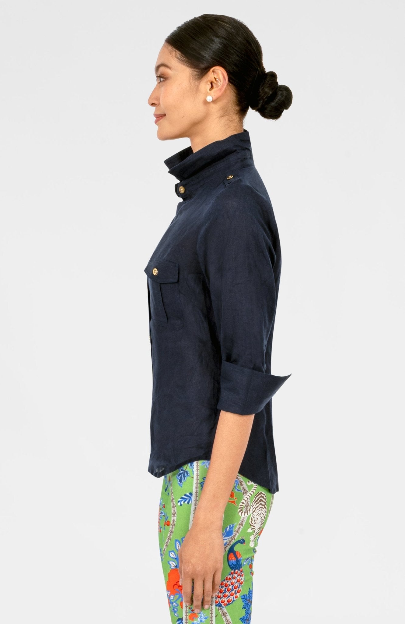 Safari Boyfriend Shirt Navy