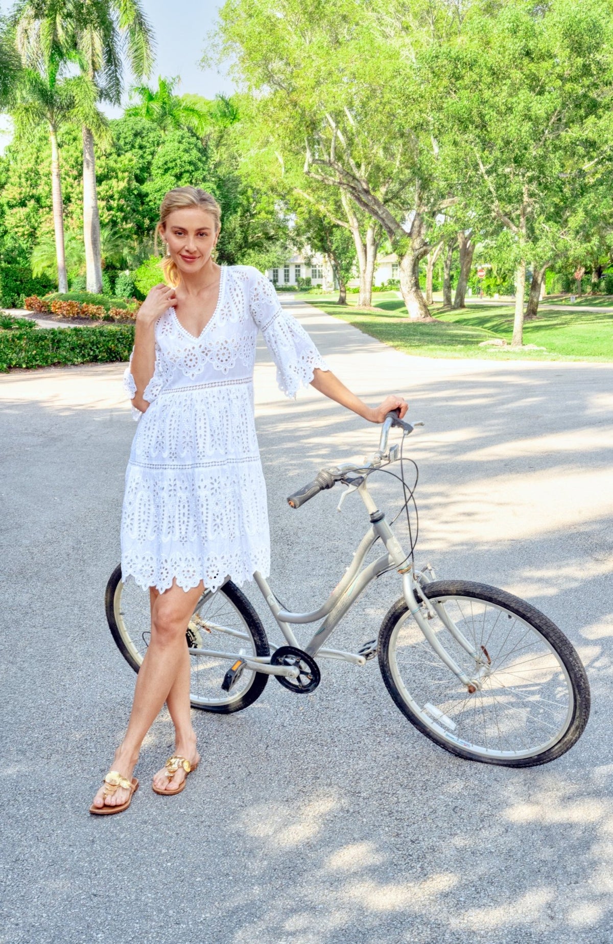 Saucy Dress - Eyelet White