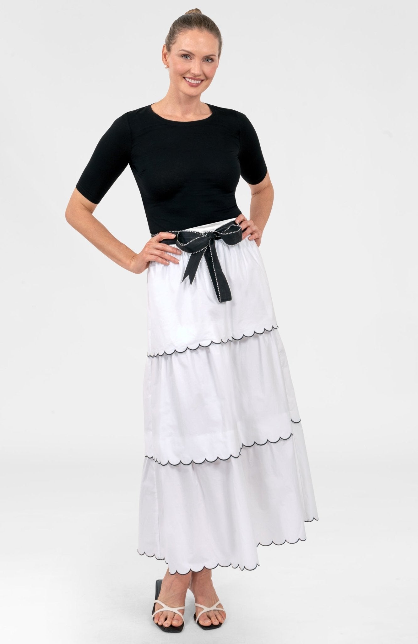 Scalloppini Skirt White