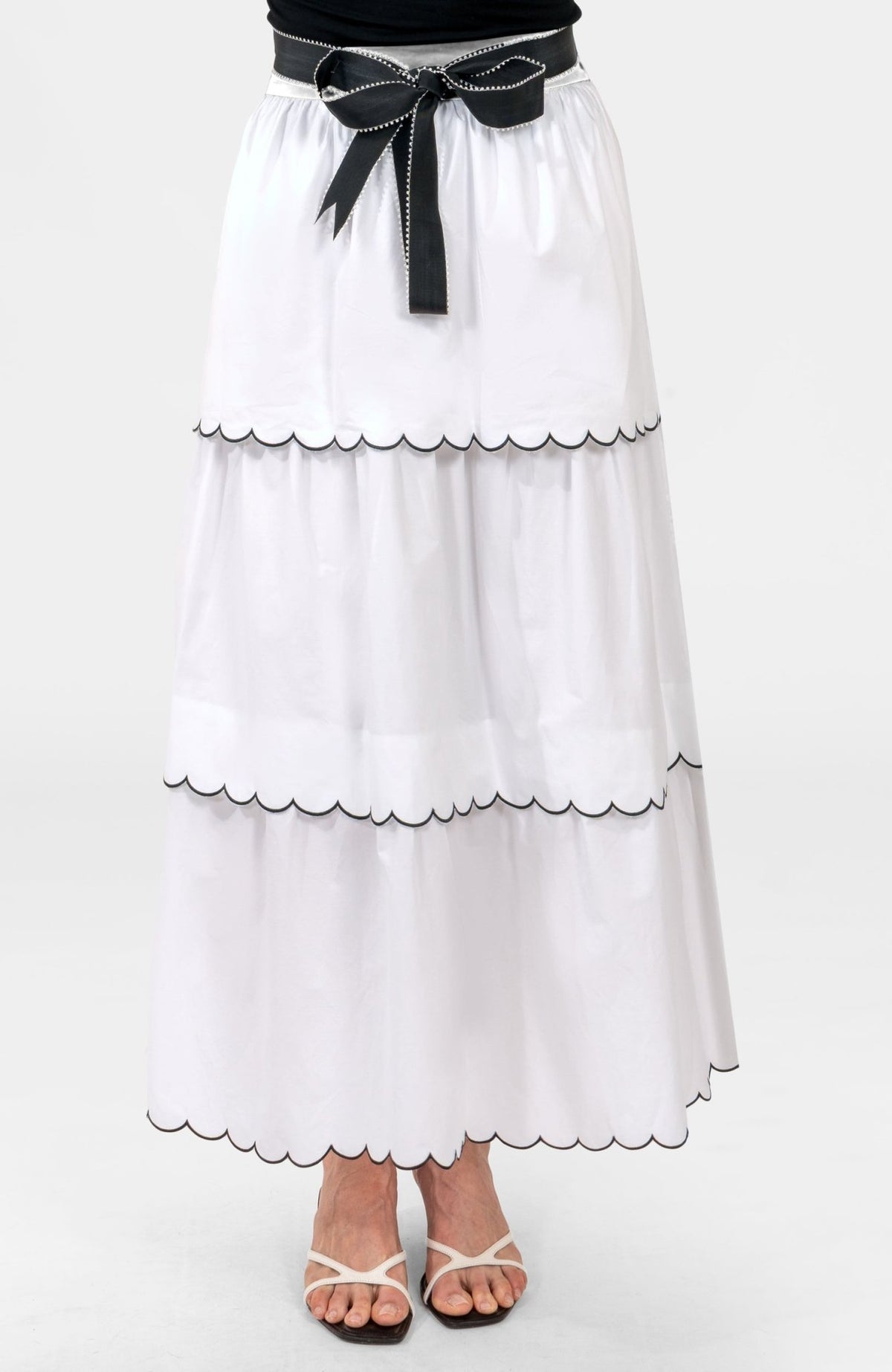 Scalloppini Skirt White