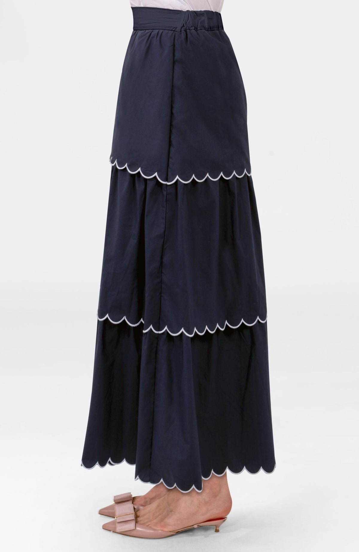 Scalloppini Skirt Navy