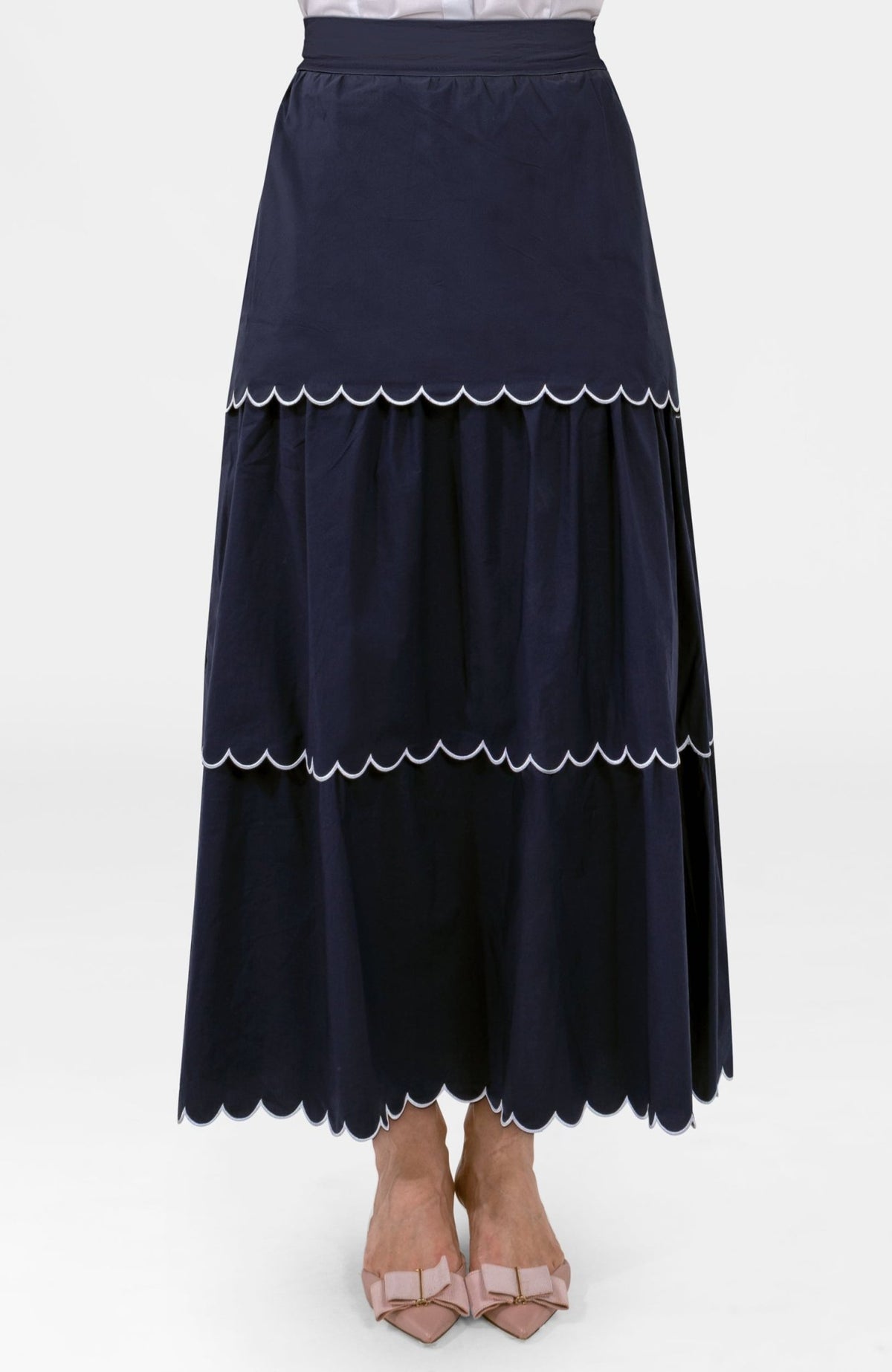 Scalloppini Skirt Navy