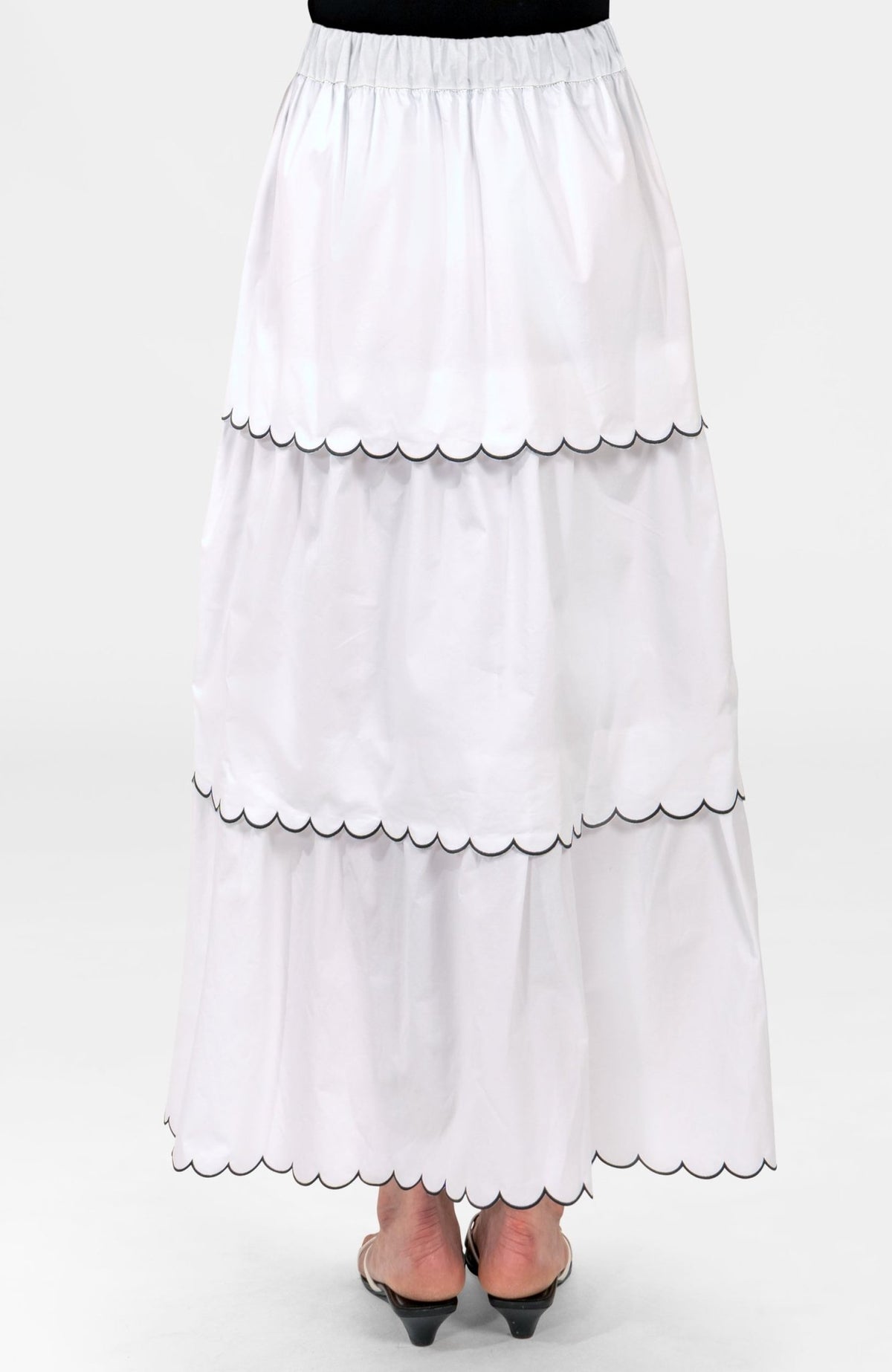 Scalloppini Skirt White